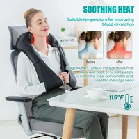 Shiatsu Neck and Shoulder Massager Heated Back Massager U Shape Deep Kneading Electric Massage Pillow For Neck Waist Leg Body 2