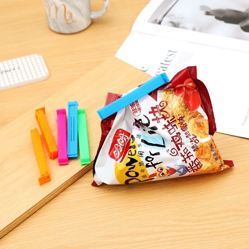 5PCS Portable Kitchen Storage Food Snack Seal Sealing Bag Clips Sealer Clamp Plastic Tool Kitchen Accessories Food Bag Clips EU