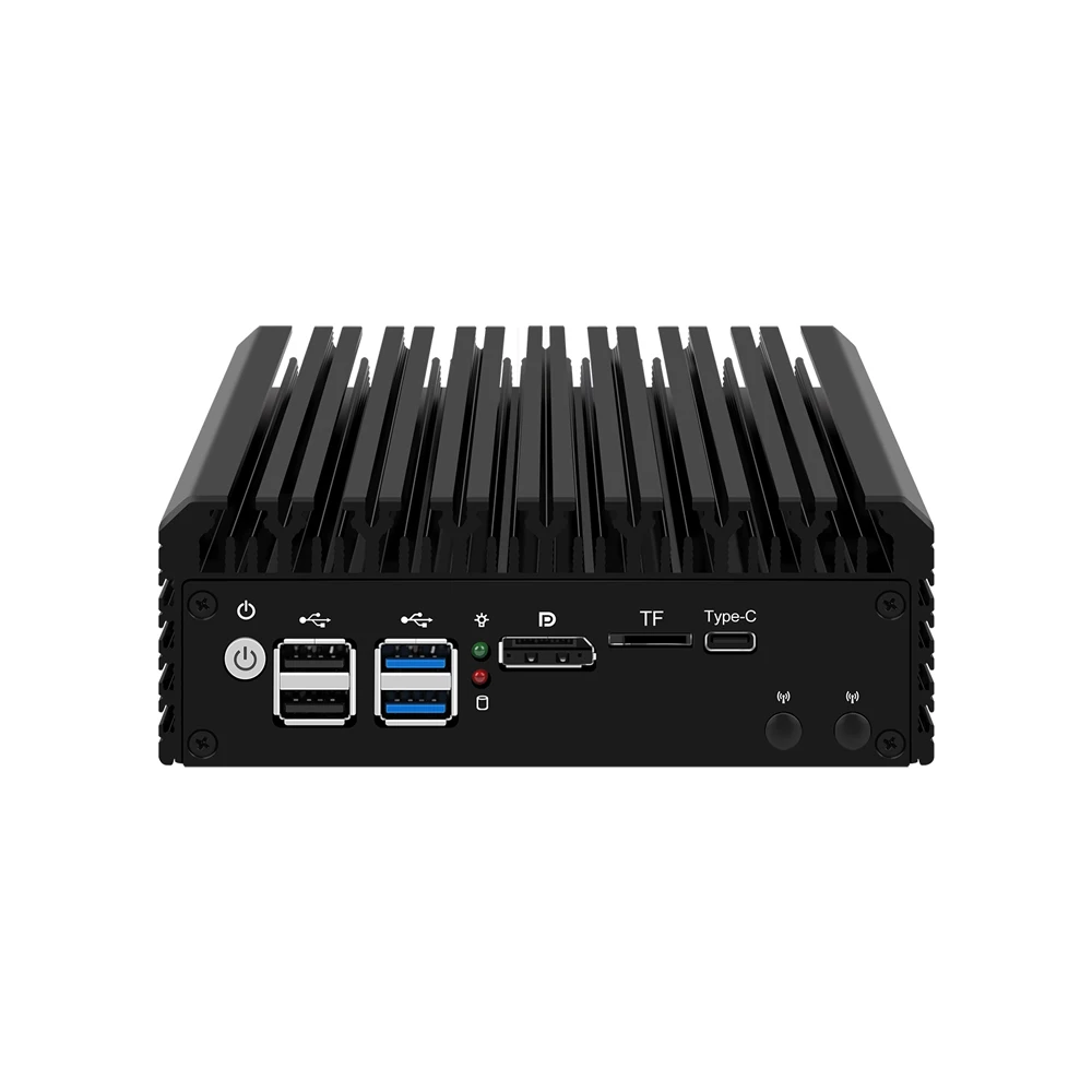 HUNSN Intel N100/ I3 N305,RJ42,Micro Firewall Appliance,Mini PC,Router PC,pFsense Plus,4xIntel 2.5GbE I226-V,2HDMI,DP,TF,Type-C 2