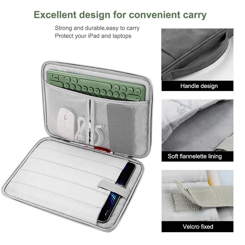 Bolsa de Manga para Samsung Galaxy Tab s7 fe s8 s9 Plus a8 s6 Lite Bolsa para Xiaomi Pad Pro Redmi Pad se Bolsa Portátil - Imagem 4