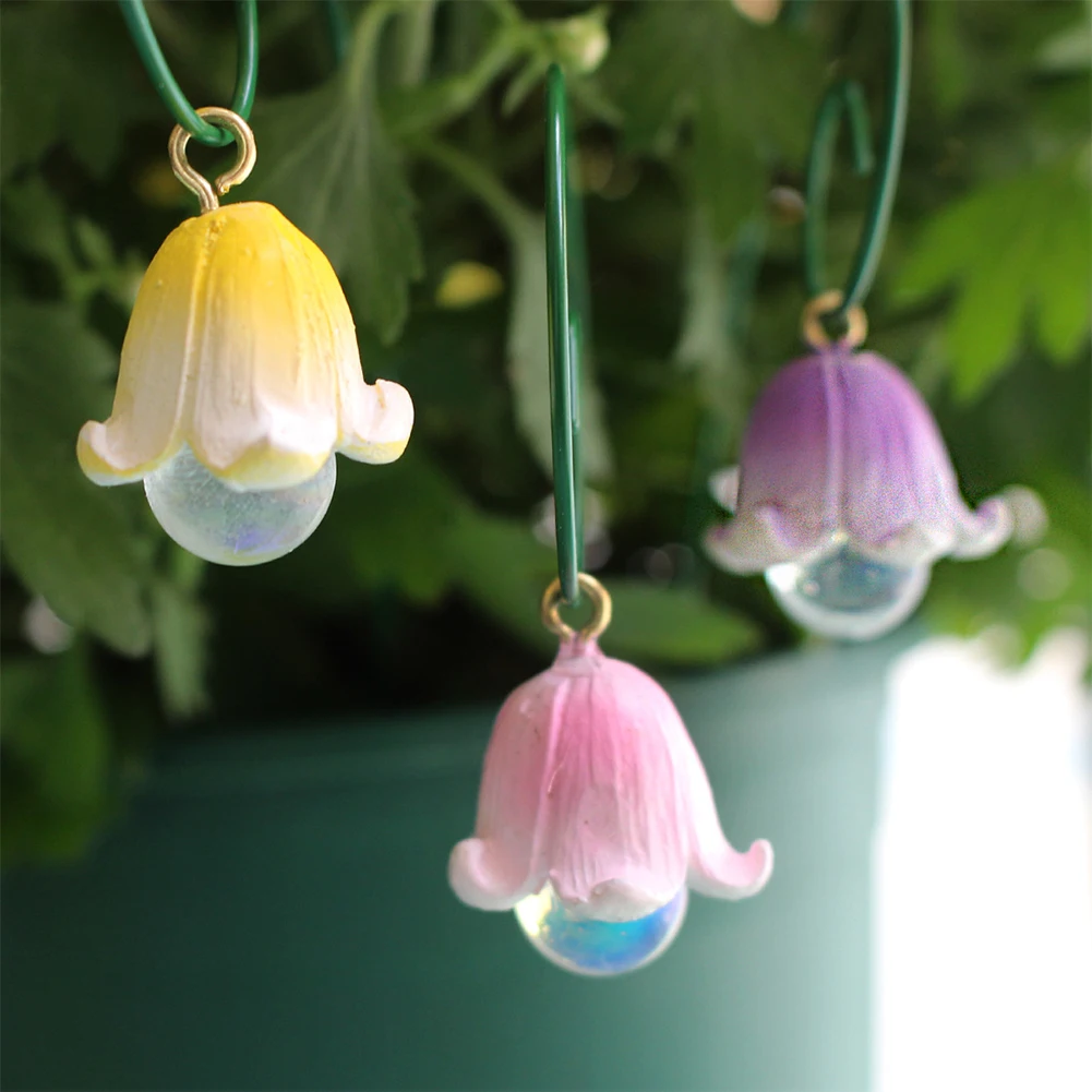 Flower Pick Stand Artificial Flowers Garden Decor Outdoor Fake Flowers Porch Decor No Fade Resin Plant Fairy Garden Accessory