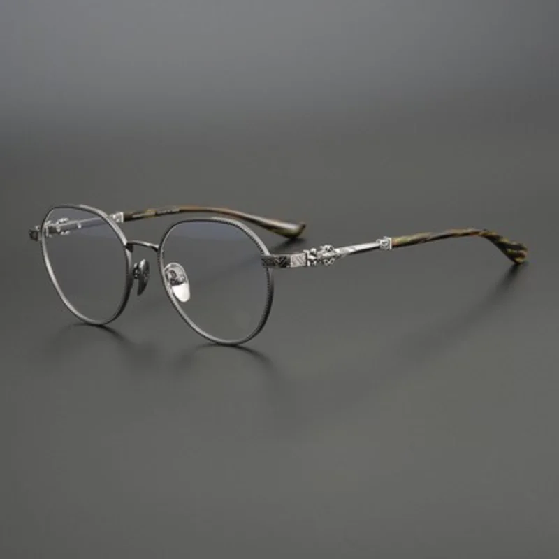 

High quality square glasses frame titanium alloy female myopia glasses frame men retro designer brand sunglasses