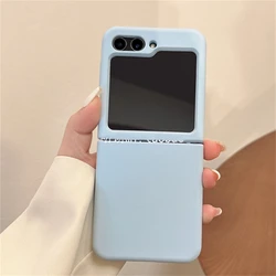 Korean Cute Candy Color Liquid Silicone Case - Fashionable Pure Color Cover Girl Gift - Samsung Z Flip 6 (Milk Blue)