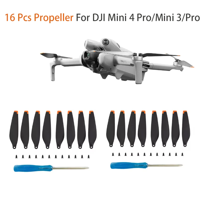 Hélice de rechange DJI Mavic 3/4 Pro - Argent, Rouge, Vert, Noir