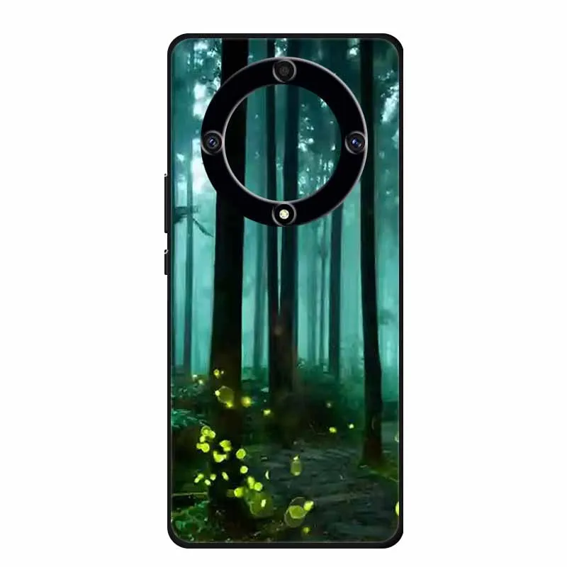 Stylish Painted Soft Silicone Back Cover for Honor X9a – Protective and Popular Coque
