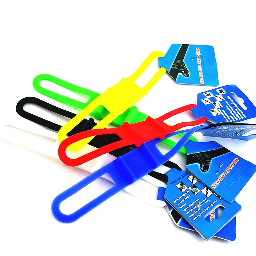 5 шт./лот силиконовый ремешок держатель велосипедного переднего фонаря