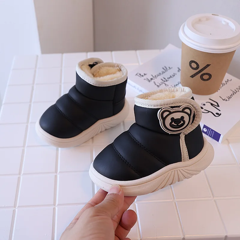 Winter New Toddler Snow Boots First Walkers Plush Warm Kids Cotton Shoes Boys Girls Short Boots baby shoes baby boots winter snow boots