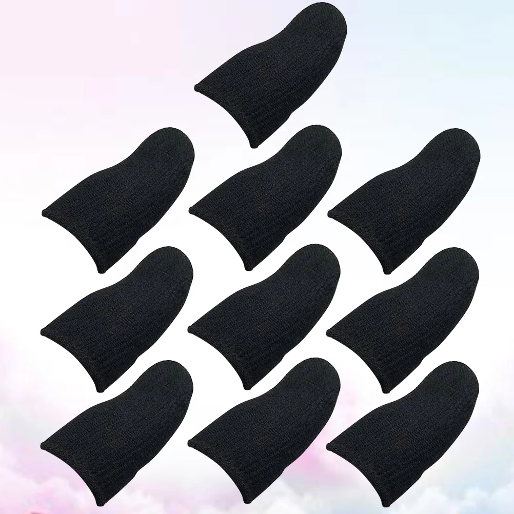 

10 Pcs Practical Finger Sleeve Screen Touch Breathable Game Finger Cover Elastic Finger Cot Anti-Sweat Thumb Fingers Protector