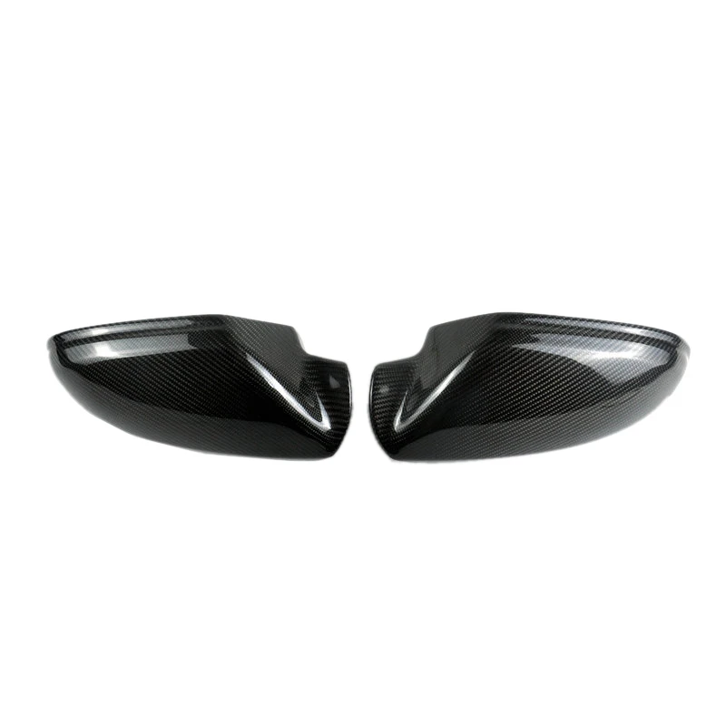 

1 Pair Car Rearview Covers Carbon Fiber Mirror Caps Trim Accessories for -Audi A6 C7 A6 S6 RS6 2012-2018