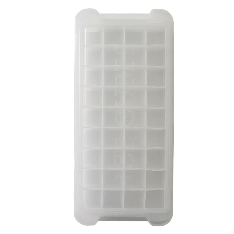 Stackable Silicone 36-Ice Cube Trays Set Spill-Resistant Removable Cover Flexible Durable Ice cube mold household Ice trays