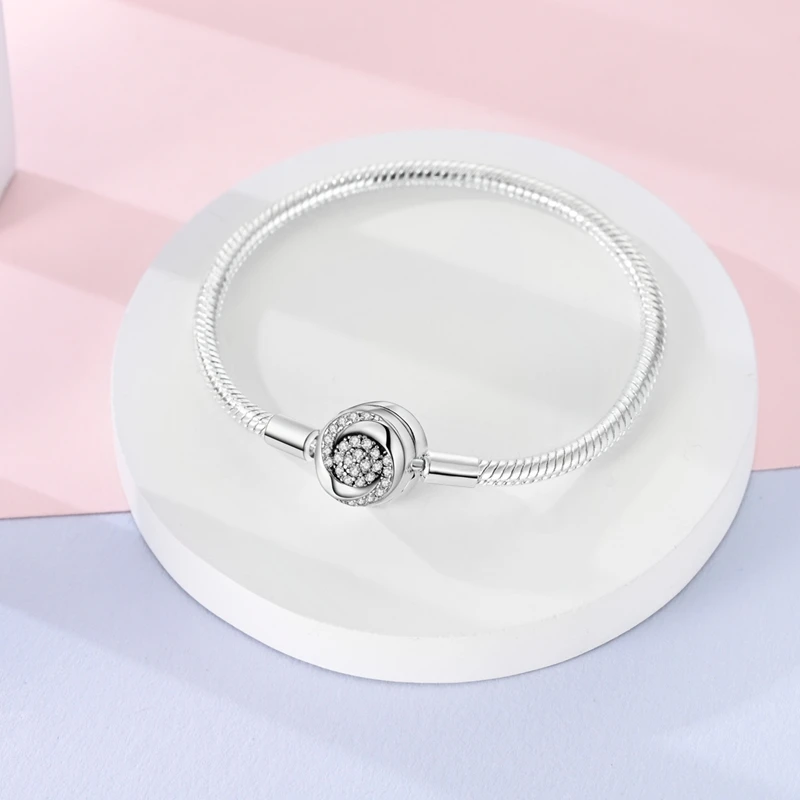Hot Bracelet Love Heart Zircon Original Bracelets Fit Charms S528d4cef61544fa8a80d73c9bb2fab072