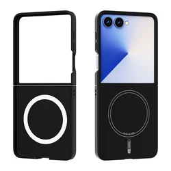 Liquid Silicone Magnetic Wireless Charging Shockproof Phone Case - Galaxy Z Flip5 (Black)