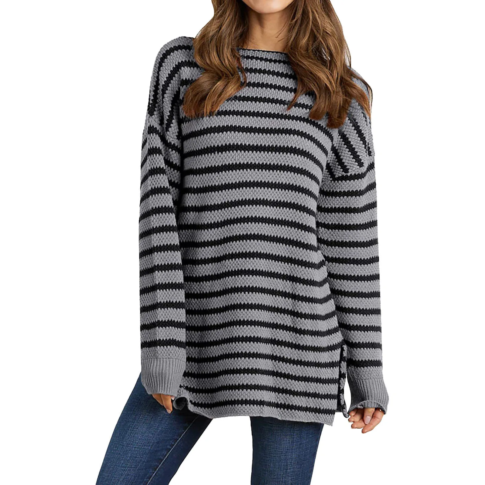 

European And American Ladies In Autumn And Winter Cotton Sweater OverSized Solid Casual Summer Tops Womens Summer Tunic Tops