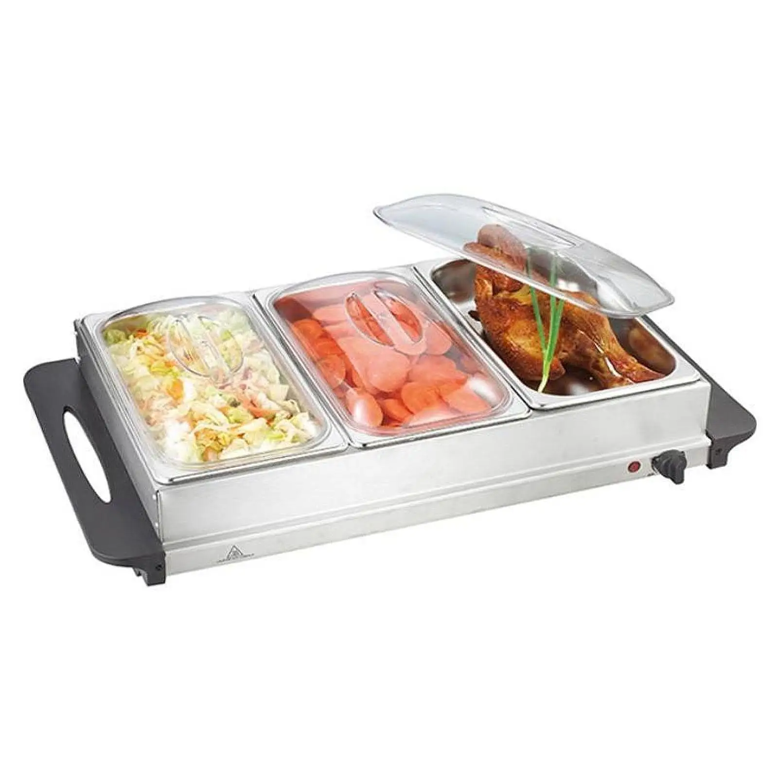 Electric et Server Tray Adjustable Temperature Stainless Steel Insulated Tray for Weddings Dinners Parties Kitchen Holidays