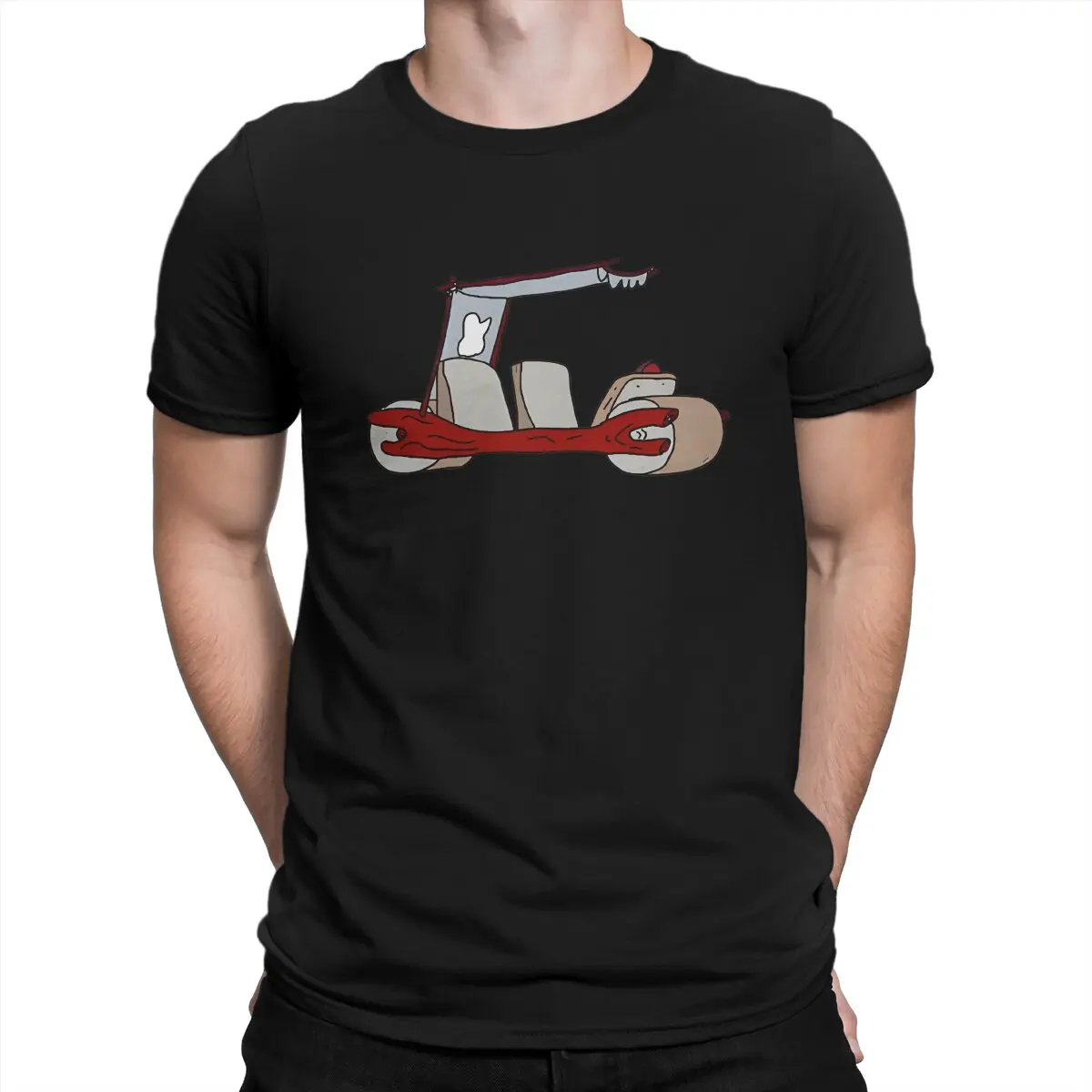 T-Shirt Per Auto Flintstones Ridisegnata T-Shirt Da Uomo In Cotone Fantastico Girocollo T-The Flintstones Cartoon Tees Abbigliamento Manica Corta
