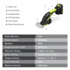 2 IN 1 Brushless Cordless Electric Hedge Trimmer Handheld Home Shrub Weeding Pruning Mower Garden Tools For Makita 18V Battery 6