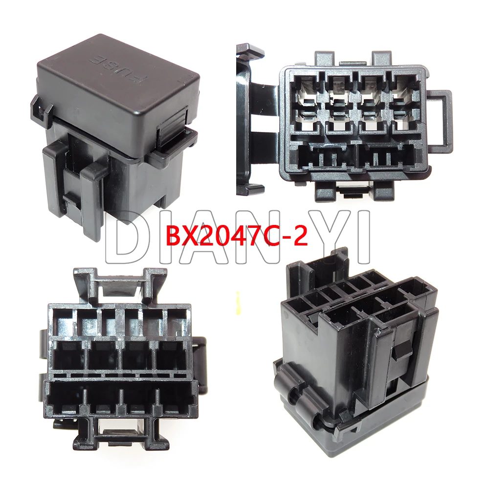 Fuse box holder 1 Set 4 Way AC Assembly Mini In-line Fuse Holder With Crimp Terminal Small Automobile Fuse Block Assembly Blade Type Fuses Box