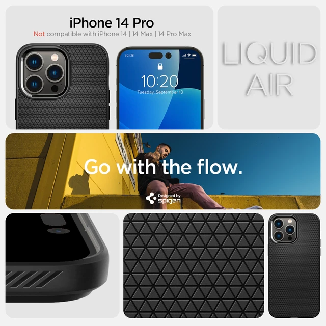 Spigen Liquid Air Case Iphone 14 Pro Max, Liquid Air Armor Case