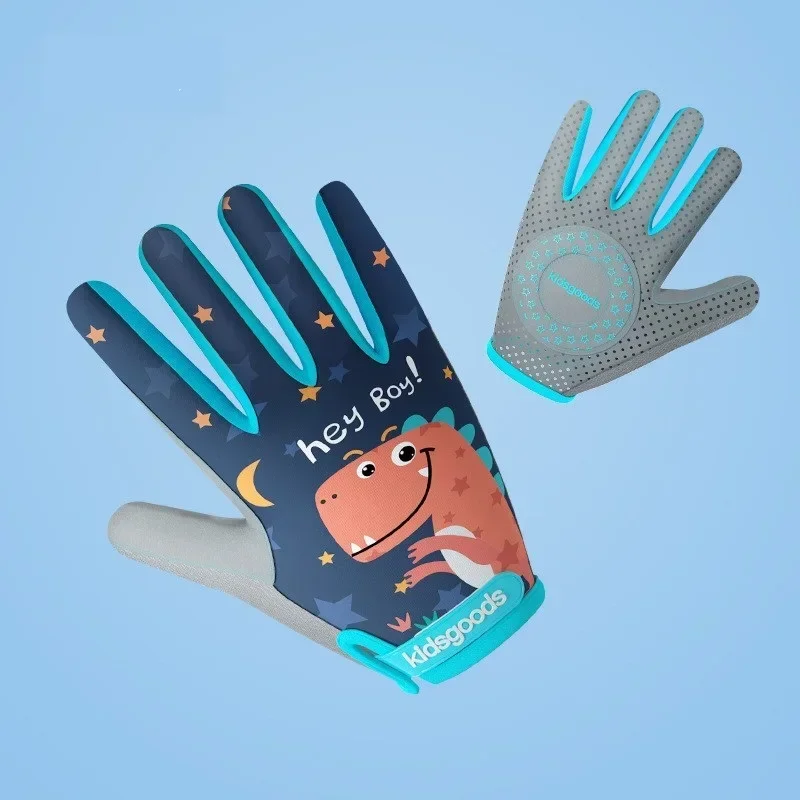 Kids Children Fingerless Gloves Half Finger Cycling Glove Boy Girl Bike Bicycle Skating Training Exercise Protection Gloves 6