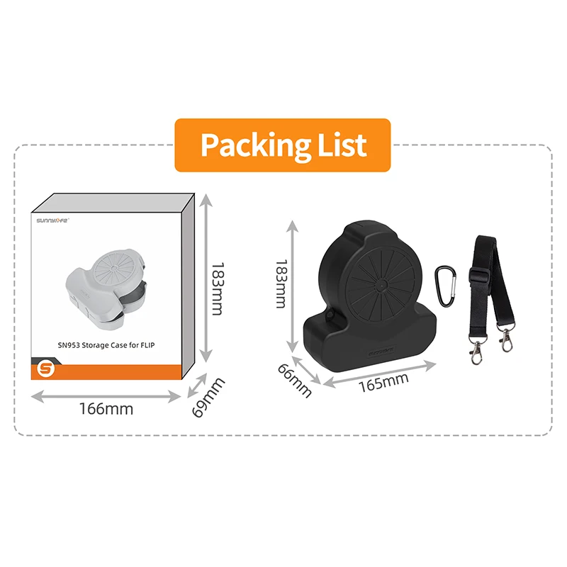 Flip Storage Bag Dust Box For DJI Flip Carrying Case with Lanyard Body Waterproof Storage Case For DJI Drone Accessories