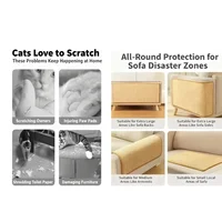 Standing Sisal Cat Scratcher with Hanging Ball, Space Saving Cat Furniture, Protect Sofa Chair Door, No Cat Tree Included 2
