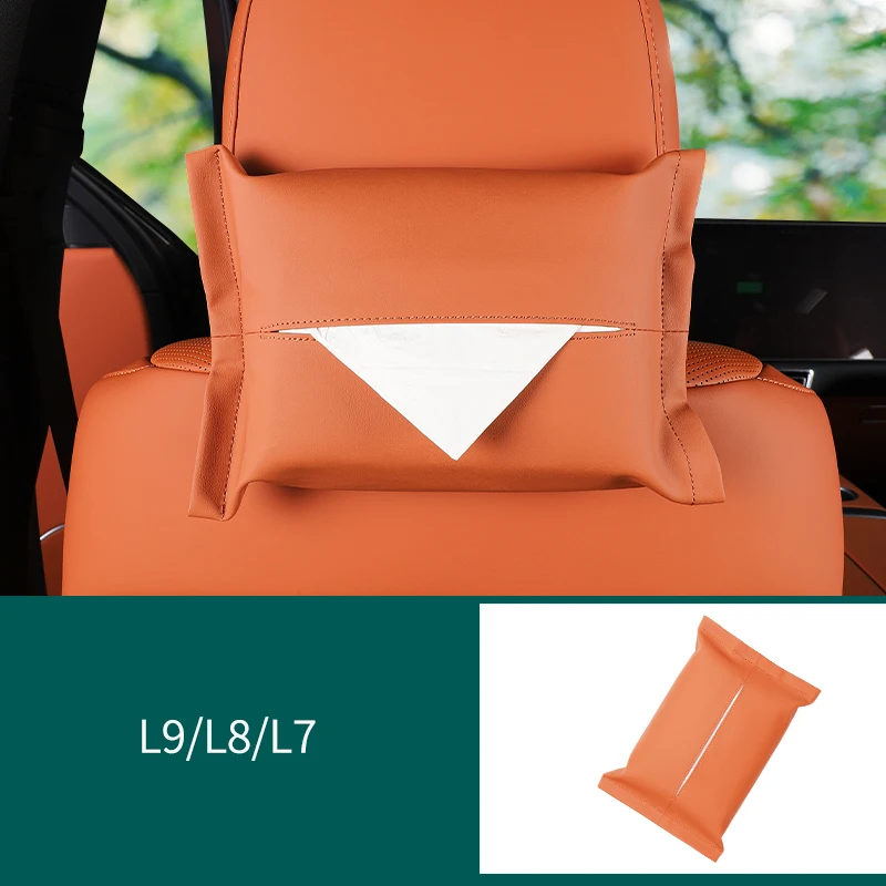 thumbnail image 1 of Bolsa de papel para toallas de coche Lixiang L7 L8 L9 2022 2023, decoración de reposacabezas de silicona, caja de papel para interior de coche, accesorios, 1 of 5