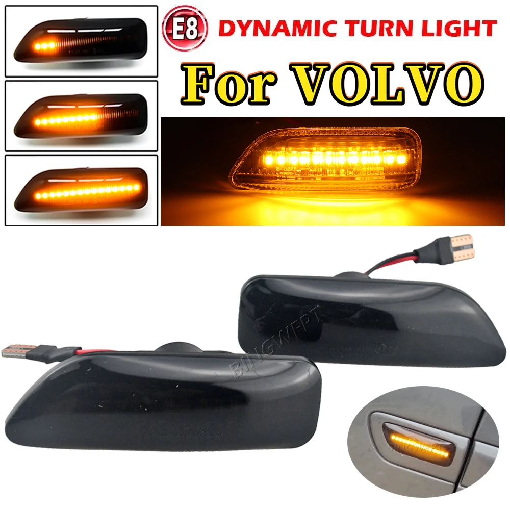  S60 V70 XC90 S80 XC70 1998-2007  2Pcs  LED ڹ ̵ Ŀ  ȸ ȣ OEM: 30722641 , 34432641