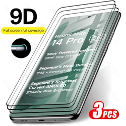 3-Pack Curved Protective Glass Screen Protector - Premium 9H Hardness for RedmiNote14 Pro Plus (Black Edge)
