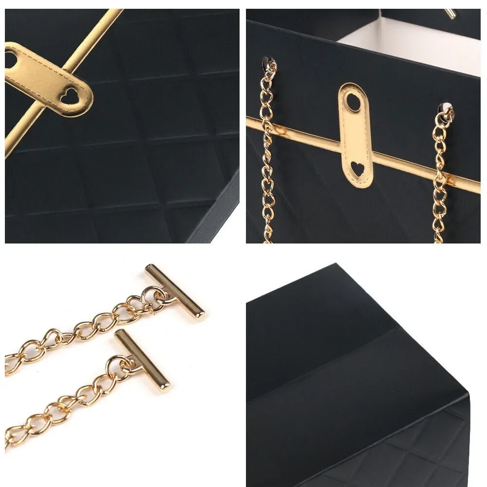 Tragbare Blumen-Papierverpackungsbox, Handtasche, kreative Blumenstrauß-Tragetaschen für Valentinstag, Geburtstag, Party, Geschenke, Muttertag – Detail 12