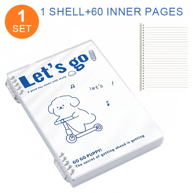 B5 Lined Loose-Leaf Notebooks with Smooth Writing and Waterproof Cover, Ideal
