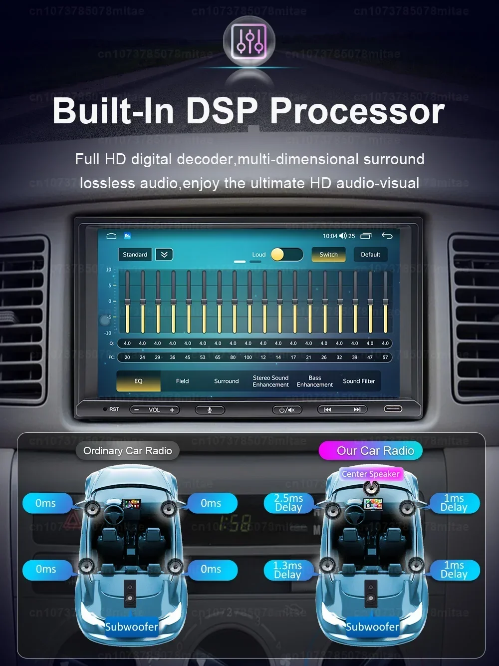 Car Stereo Type C 2 Din 7 Inch Car Universal Multimedia AI Voice Wireless Android Auto Carplay GPS Navigation MP5 Radio steroe head unit