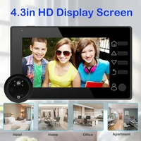 New 4.3 Inch Peephole 140° Smart Video Doorbells Door Viewer Camera Security Monitor 1080P HD Visual Doorbell - Image 5