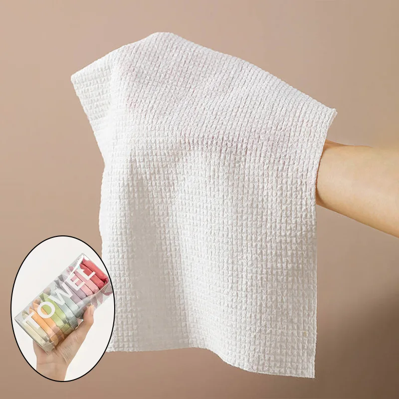 

14pcs/bag Portable Cotton Face Towels Disposable Travel Compressed Towels Thickened Durable Skincare Towels Without Fluorescer