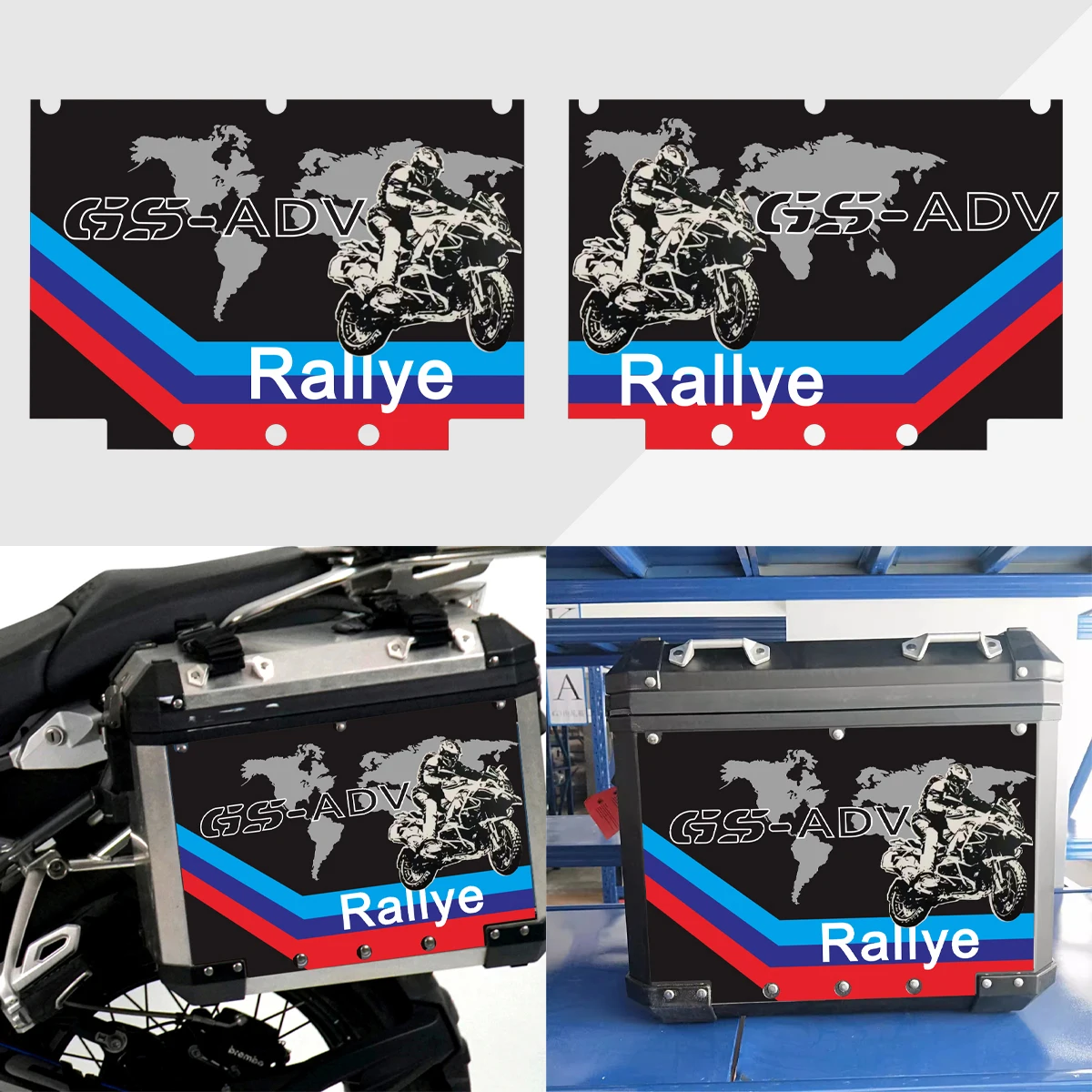 R1200GS R1250GS Adventure Motorcycle Aluminum Alloy Box Sticker Triple Black Side Case Decals For BMW R 1250 GS  ADV 2007-2023