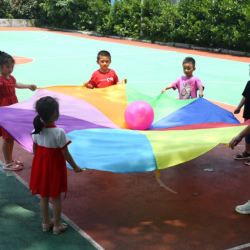 Colorful Parachute for Group Play and Outdoor Fun Activities