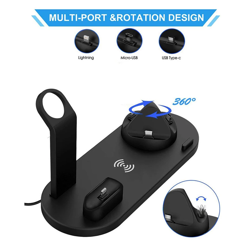 Effortless multi-device charging with the 3 in 1 wireless charger dock