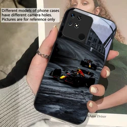 Sleek Black Racing Design Glass Phone Case - Xiaomi Mi 11i (HIBL - IBL2505242)