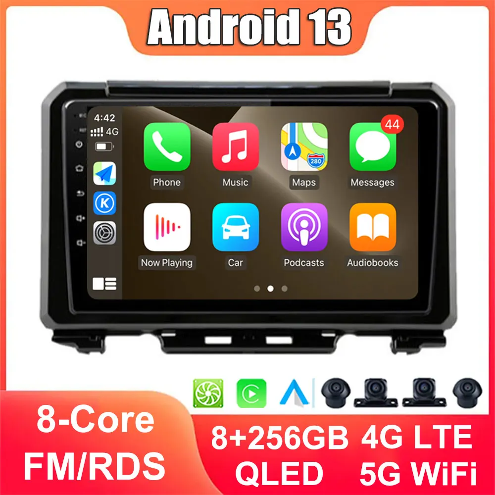 

QLED Android 13 DSP Car Radio Multimedia For Suzuki Jimny 2018 2019 2020 Car radio video Player GPS Navigation Wireless Carplay