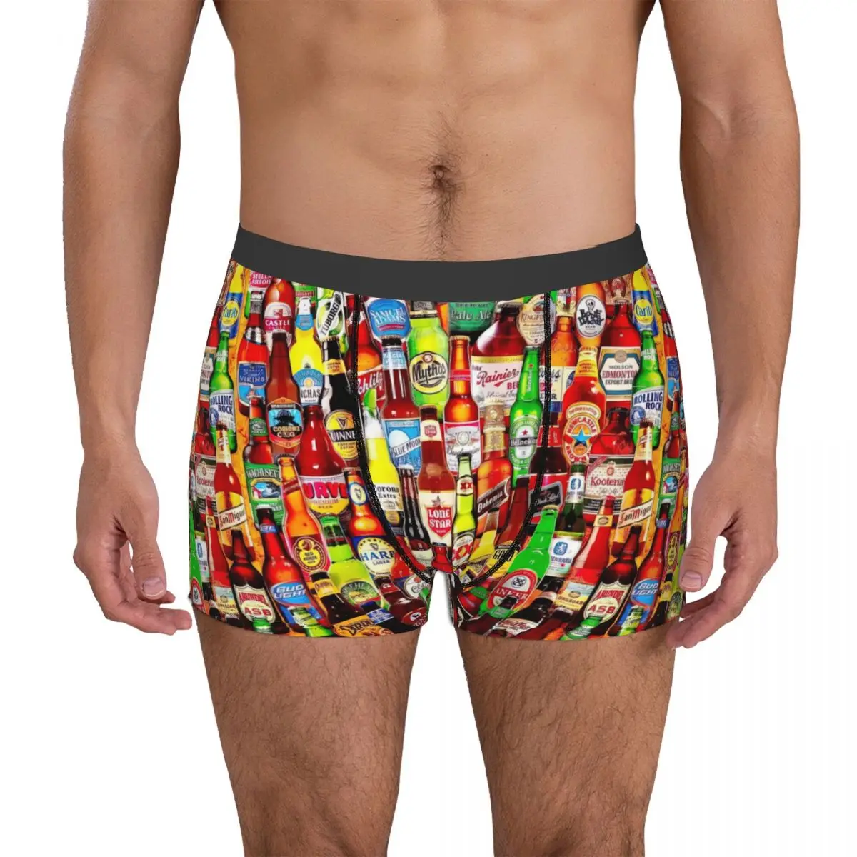 

99 Bottles Of Beer On The Wall Underpants Breathbale Panties Male Underwear Print Shorts Boxer Briefs