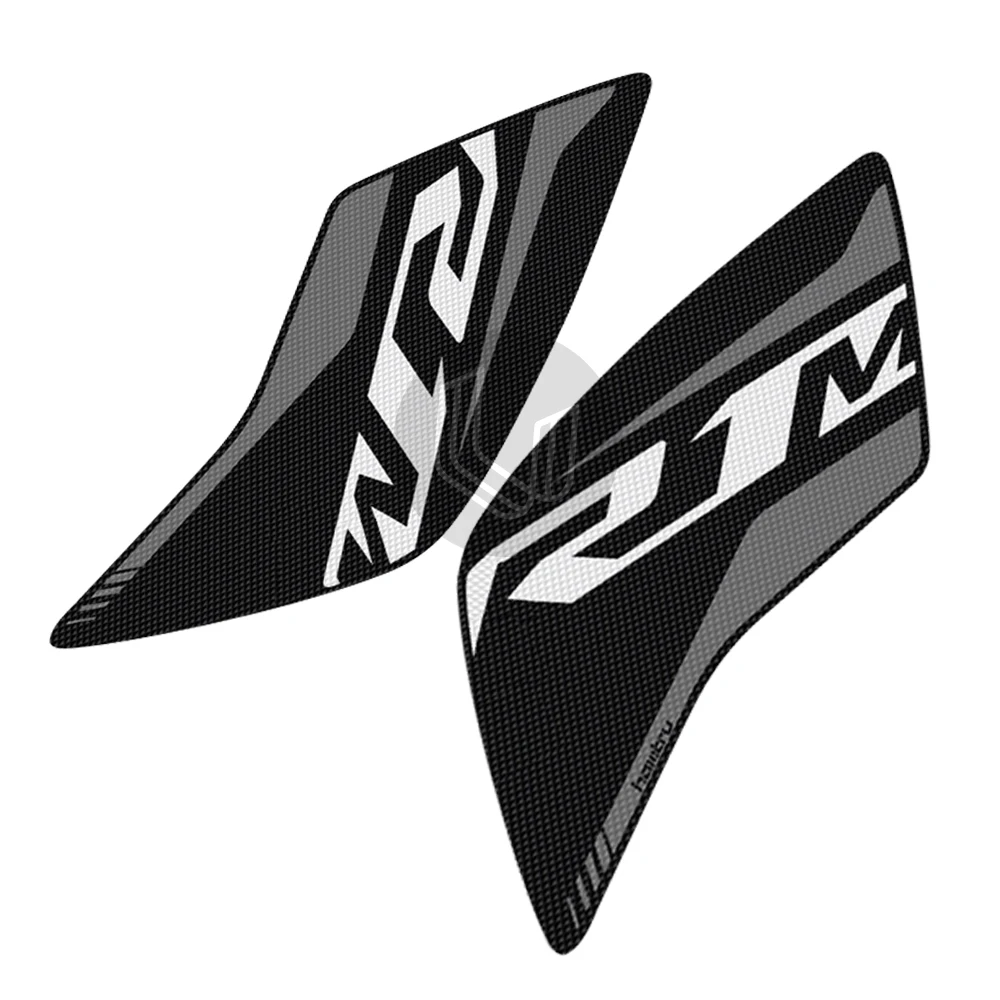 Motorcycle Tank Pad Protector Sticker Decal Anti-slip Gas Knee Grip Tank Traction Pad Side For Yamaha YZF R1M 2015-2
