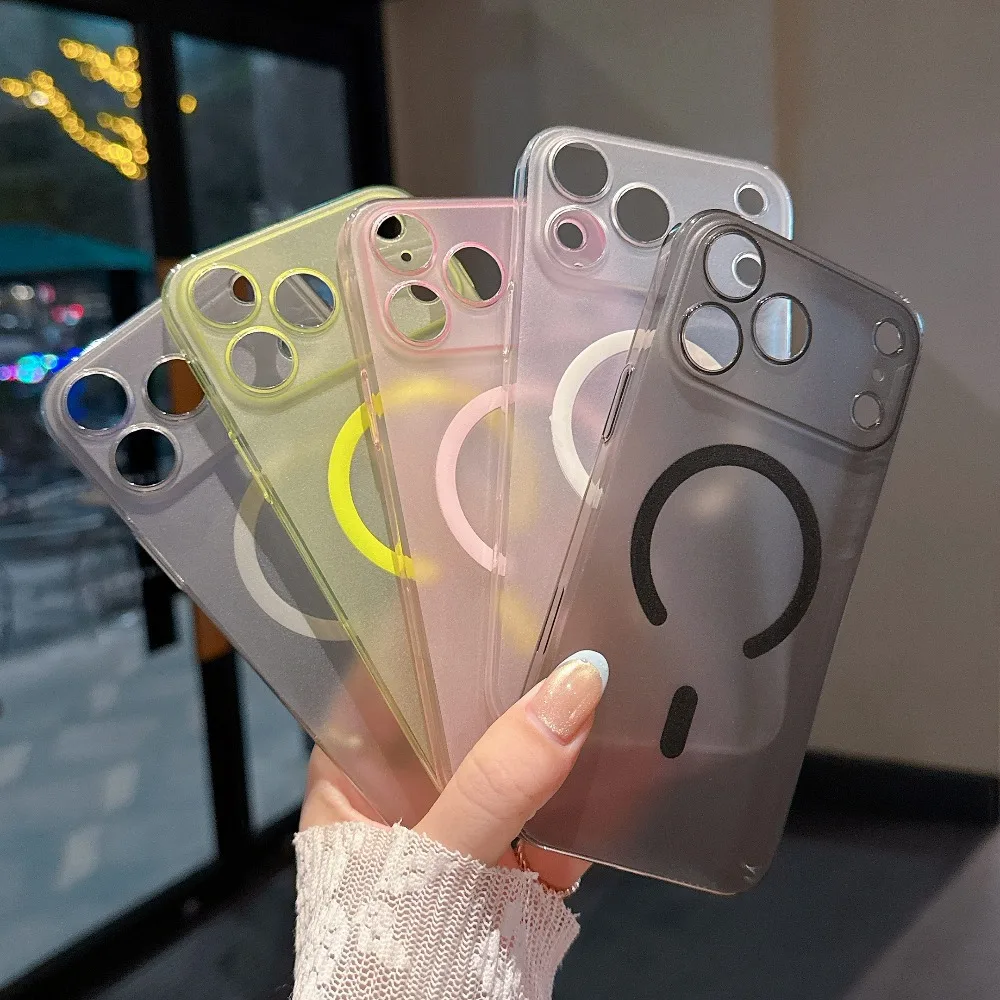 Matte Translucent Magnetic Shockproof Slim Phone Case Cover