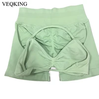 Seamless 2 Pieces Strappy Yoga Halter Bras Sets Scrunch Butt Sports Shorts Quick Dry Backless Gym Crop Tops with Pad Push Up Set