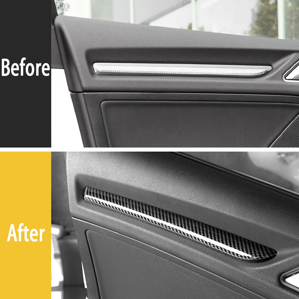 Car LHD Center Console Door Panel Carbon Fiber Trim ABS For Audi A3 S3 RS3 2014-2018 Interior Moldings Cover Trims