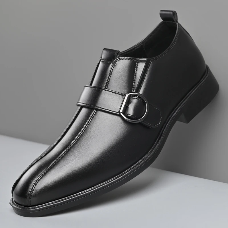 أحذية رسمية رجالية من الجلد الصناعي، أحذية أوكسفورد للحفلات والزفاف، أحذية مكتبية وعملية، أحذية ديربي للمشي والترفيه