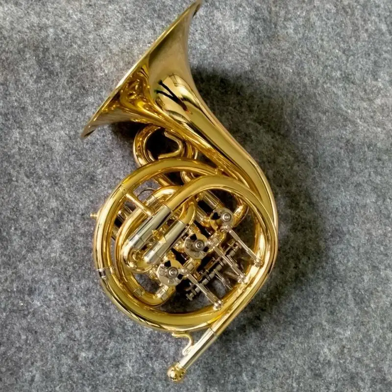 Bb Key Mini French Horn Beginner Adult Children Practice Stage Performance Professional Small French Horn Musical Instrument