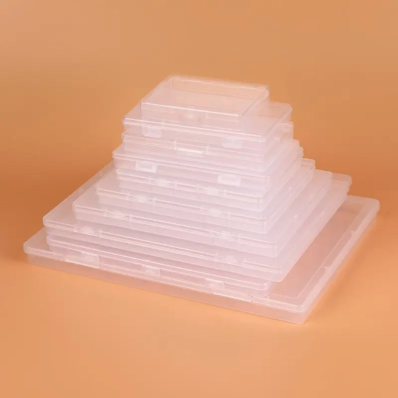 Mini Plastic Box Rectangular Box Translucent Box Packing Box Storage Box Dustproof Solid Strong Jewelry Storage Case Container
