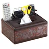 Fashion Multifunctional PU Leather Tissue Box Remote Control Storage Box Living Room Coffee Table Napkin Pumping Paper Box 6