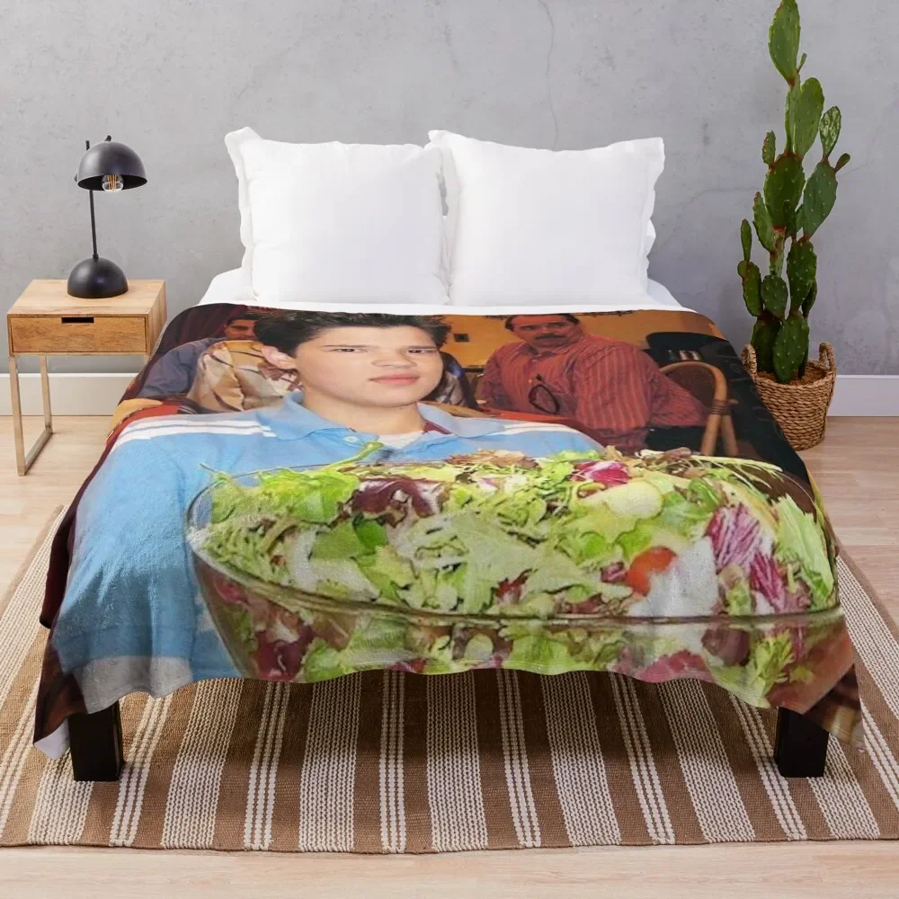 

freddie benson with a salad Throw Blanket sofa bed Luxury Blanket