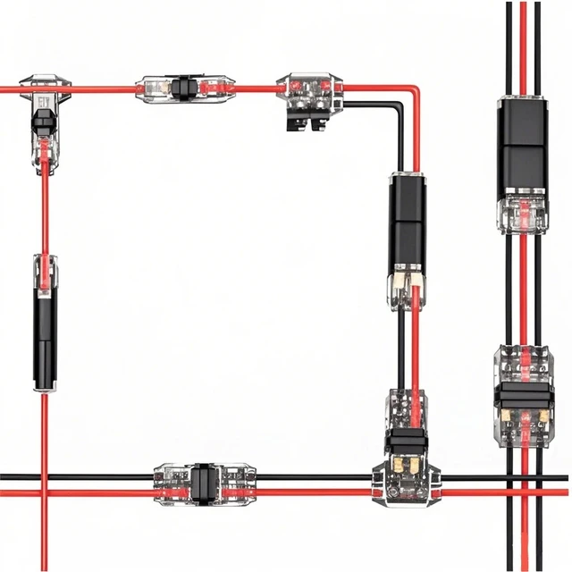 ขั้วต่อสายไฟกันน้ําขนาดกะทัดรัดแทรกโดยตรง 1P/2P/3P - ขั้วต่อด่วนแบบไม่มีการปอกสําหรับสายไฟฟ้าอัตโนมัติ 1