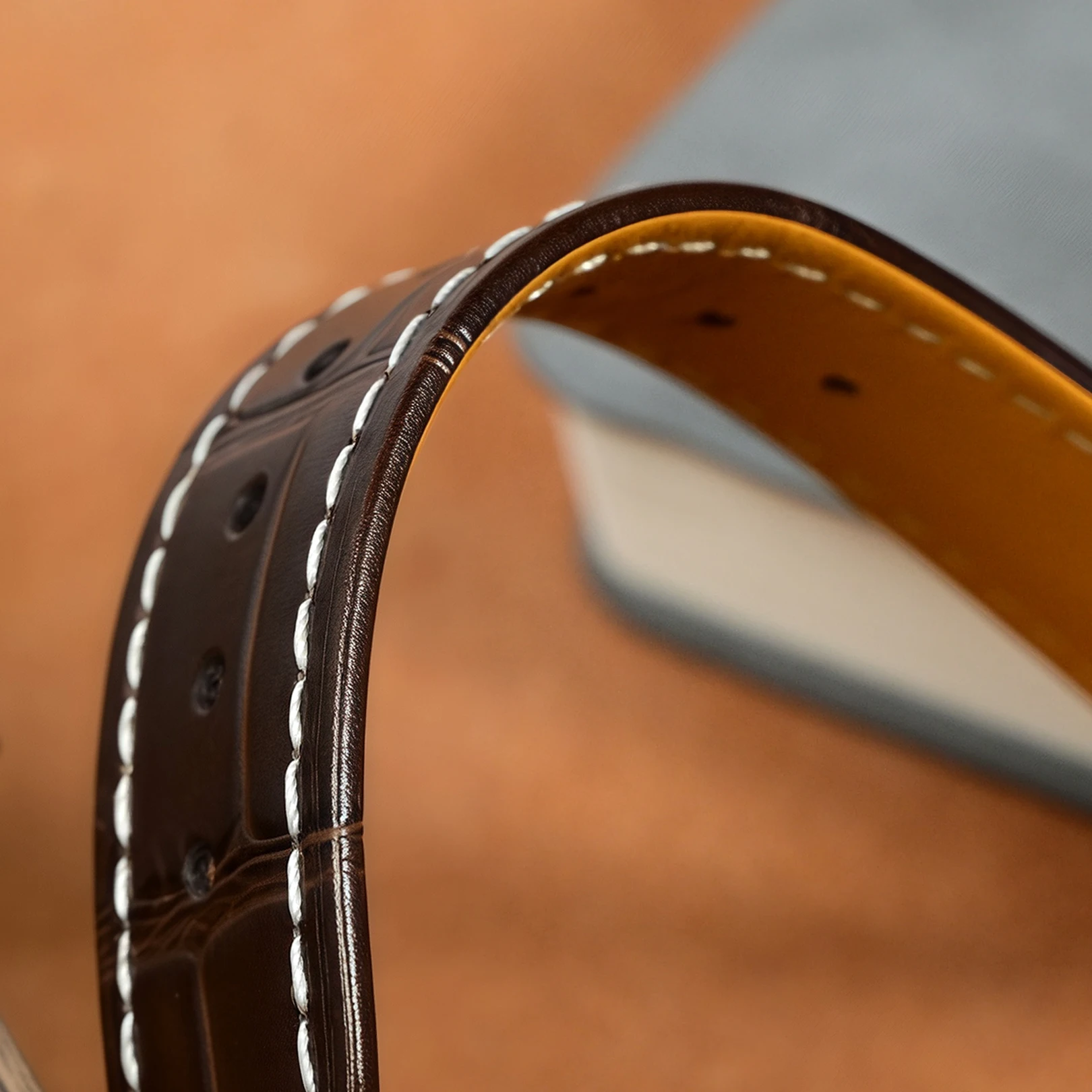 Premium Genuine Leather Watch Band - Universal Fit Replacement Wristband